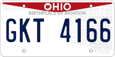 OH license plate GKT4166