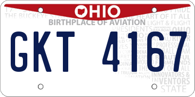 OH license plate GKT4167