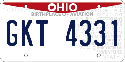 OH license plate GKT4331