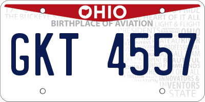 OH license plate GKT4557