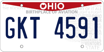 OH license plate GKT4591