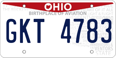 OH license plate GKT4783