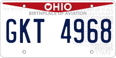 OH license plate GKT4968