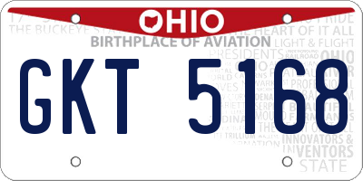 OH license plate GKT5168