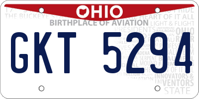OH license plate GKT5294