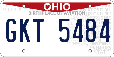 OH license plate GKT5484