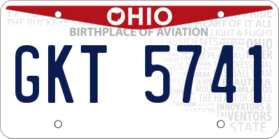 OH license plate GKT5741