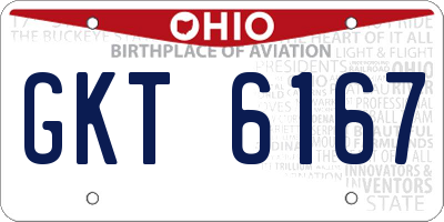 OH license plate GKT6167