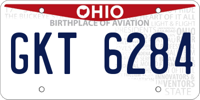 OH license plate GKT6284