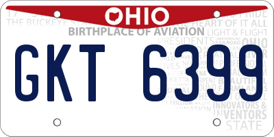 OH license plate GKT6399