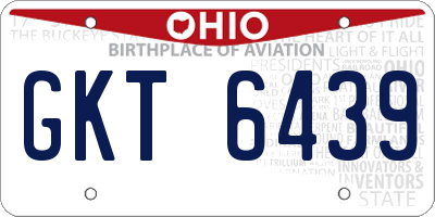 OH license plate GKT6439