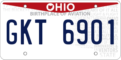 OH license plate GKT6901