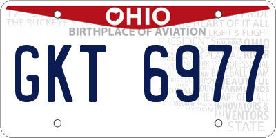 OH license plate GKT6977
