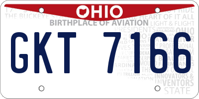 OH license plate GKT7166