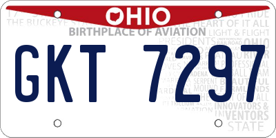 OH license plate GKT7297