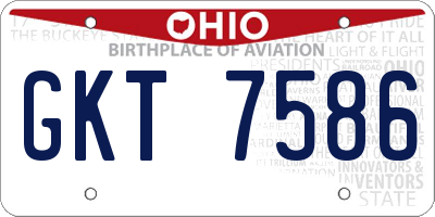 OH license plate GKT7586
