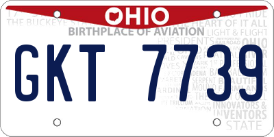 OH license plate GKT7739