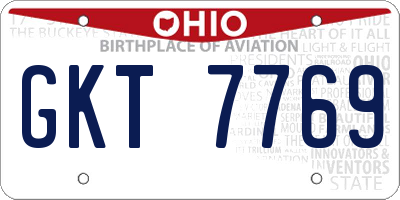 OH license plate GKT7769