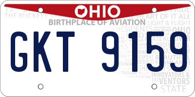 OH license plate GKT9159
