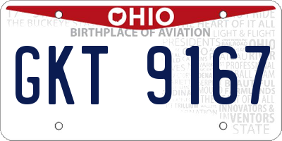 OH license plate GKT9167