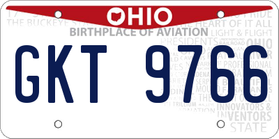 OH license plate GKT9766