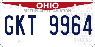 OH license plate GKT9964