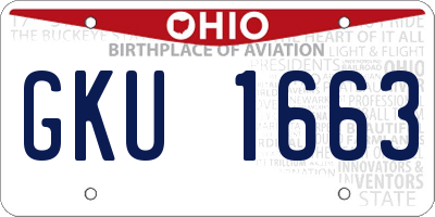 OH license plate GKU1663