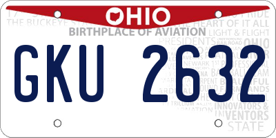 OH license plate GKU2632