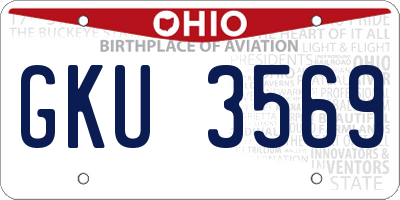 OH license plate GKU3569