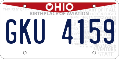 OH license plate GKU4159
