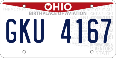 OH license plate GKU4167