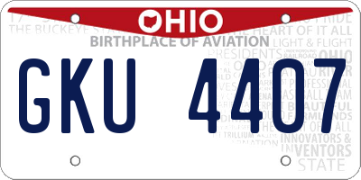 OH license plate GKU4407