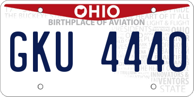OH license plate GKU4440