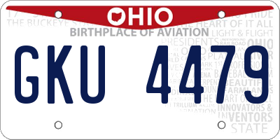 OH license plate GKU4479