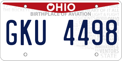 OH license plate GKU4498