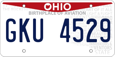 OH license plate GKU4529