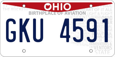 OH license plate GKU4591