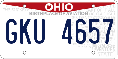 OH license plate GKU4657
