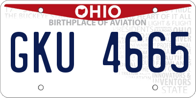 OH license plate GKU4665