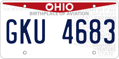 OH license plate GKU4683