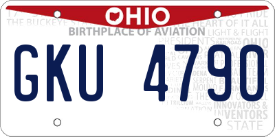 OH license plate GKU4790