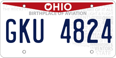 OH license plate GKU4824