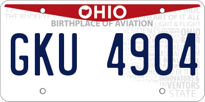 OH license plate GKU4904