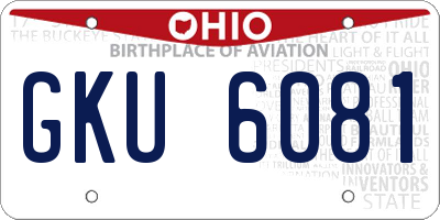 OH license plate GKU6081