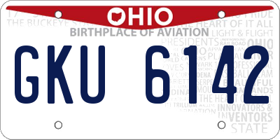 OH license plate GKU6142