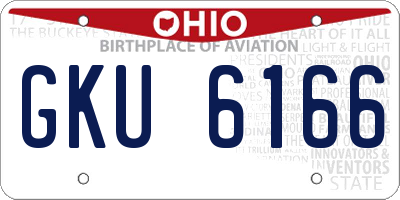 OH license plate GKU6166