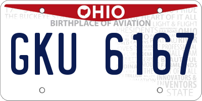 OH license plate GKU6167