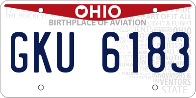 OH license plate GKU6183