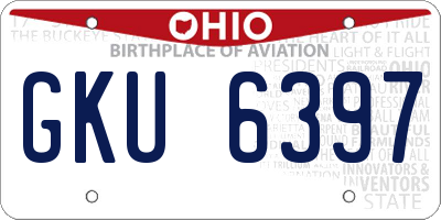 OH license plate GKU6397