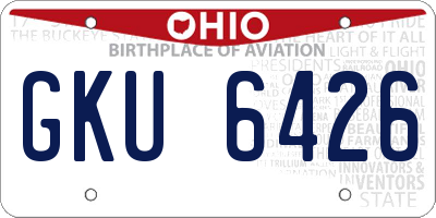 OH license plate GKU6426